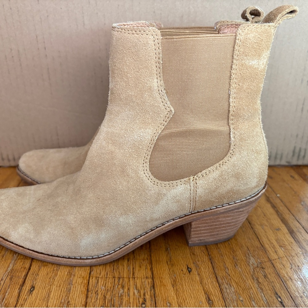 Madewell Light Tan Suede Ankle Booties